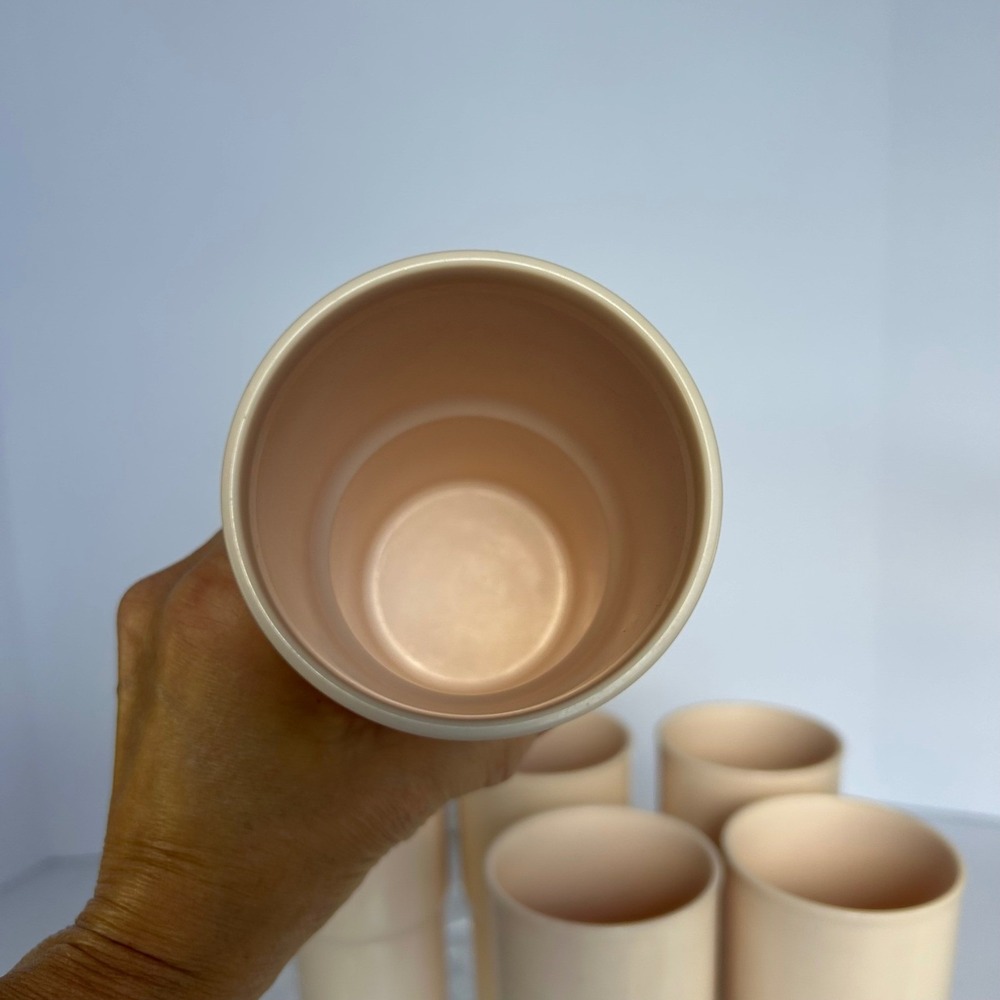 Tupperware 12 oz Tumblers, Set of 6Beige Plastic‎ Cups, Drinkware